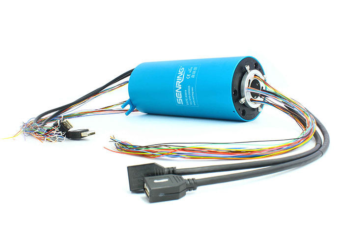 Industrielles Bus-Signal gleiten Ring Rotary Joint Electrical Connector-Loch 50mm Od 130mm
