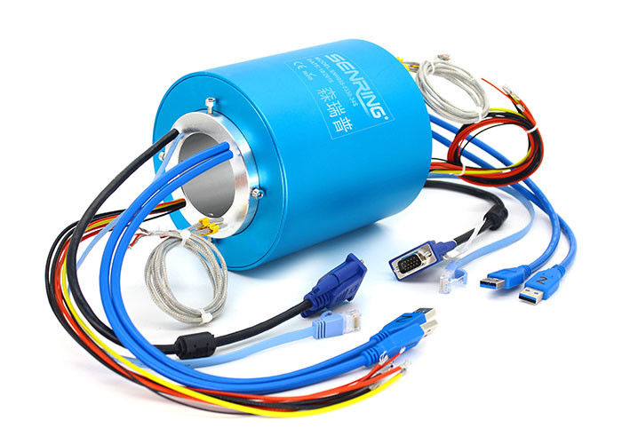 Industrielles Bus-Signal gleiten Ring Rotary Joint Electrical Connector-Loch 50mm Od 130mm