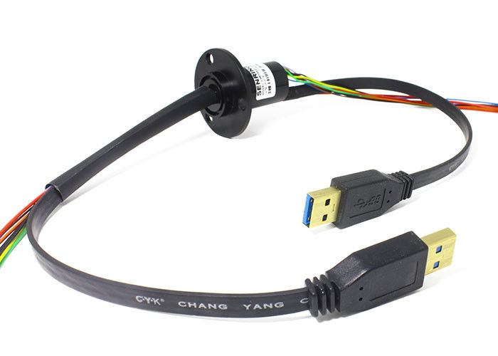 150RPM durch gebohrte USB-Beleg-Ring Electrical Collector Ring For-Ethernet-Kommunikation