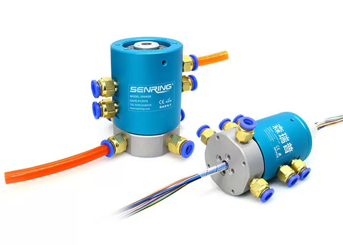 4 Durchgänge 4 Kanal Pneumatisches Ethernet Rotationsgelenkschleifring Rohrgröße 6~8mm
